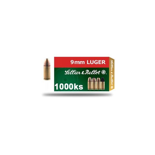 Střelivo 9 mm LUGER / 9 mm PARA / 9 × 19  karton 1000ks